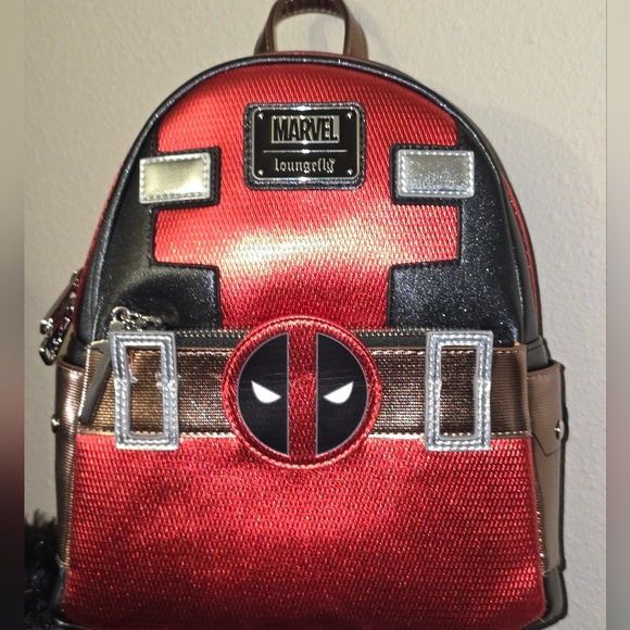 Loungefly Handbags - Loungefly - Marvel Red and Black Deadpool Backpack